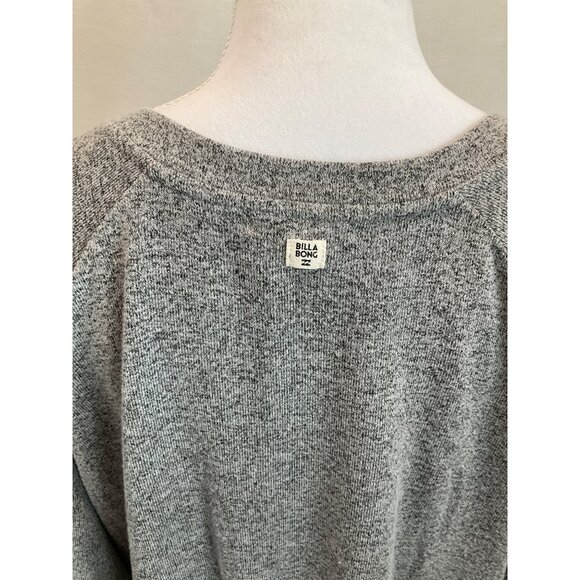 Billabong Crewneck Tie front Gray Sweater Size Medium - Picture 4 of 5